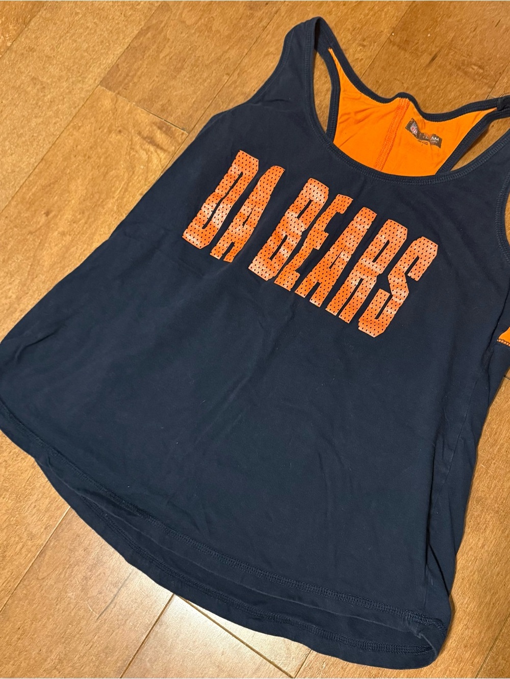Chicago Bears 5th & Ocean Women's NFL Slogan Racerback Tank Top (L) Da Bears